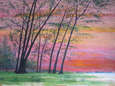 Watercolour painting by John Wang - Early Morning, ECP (Private Collection)